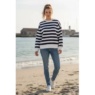 salzhaut Sweatshirt navy / weiß S