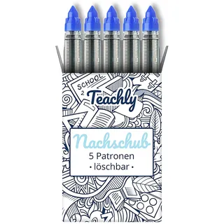 teachly Tintenrollerminen blau löschbar 0,6 mm 5 St.