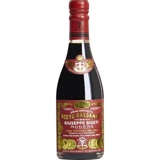 Giusti Aceto Balsamico di Modena – Giusti Balsamico Essig 3 Goldmedaillen in Traditionsflasche (1 x 0.25 l)