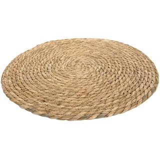 Spetebo Platzdecken aus Seegras und Wasserhyazinthe 38 cm - 12er Set - Runde Tischsets aus Naturmaterialien - Naturbelassen