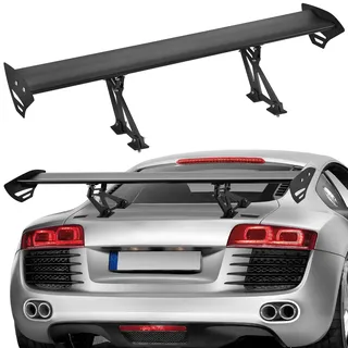 Vevor GT Wing Autospoiler, 43,3 Zoll Universalspoiler mit Einzeldeck, verstellbares leichtes Aluminium, Auto-Heckspoilerflügel, Rennspoiler BGW/JDM Drift Schwarz