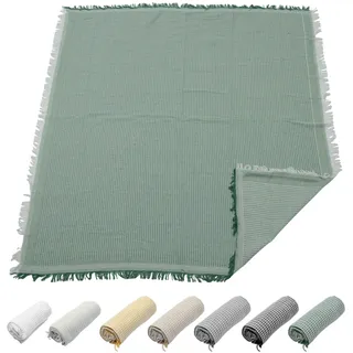 CAPASTEC Picknickdecke, Outdoor-Decke, Strandtuch-Decke, 30% Baumwolle 70% Polyester Stranddecke, Picknick Camping Notwendigkeiten, 180x180cm, Grün