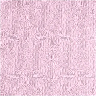 Ambiente Home Ambiente Papierservietten - Servietten Papier 33x33cm Elegance geprägt 15 Stück Hellrosa