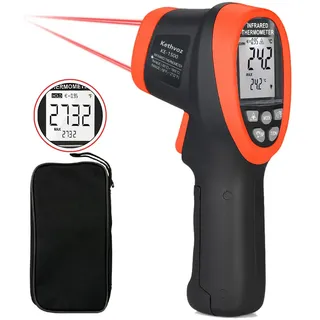 Digital Infrared Thermometer, Kethvoz Industrial Pyrometer mit Doppel Laser, Messen Temperatur -50°C bis 1500°C, IR Temperaturpistole mit D:S=30:1, Laserthermometern KE-1500