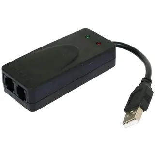 Tuesoa USB-Faxmodem Dual Port USB2.0 56K V.92 V.90 Externer Modemtreiber für Win 7 8 10 XP Empfangen und Senden Von Faxen auf Dem Computer