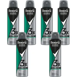 6x Rexona Men Rexona Men Maximum Protection Deospray Anti-Transpirant Intense Fresh 150 ml