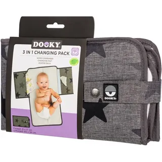 DOOKY 3-in-1 Wickelset Grau Sterne