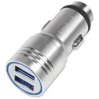 Logilink USB-Ladegerät KFZ Ausgangsstrom (max.) 2100mA USB-A Anzahl Ausgänge: 2 x Nothammer