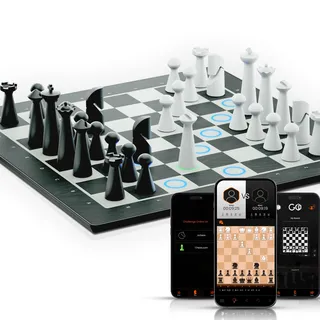GoChess Mini – Elektronisches Schachbrett mit KI, Beleuchtetes Schachset für Aller Spielstärken mit Online-Spiel-App – Als Geschenk für Brettspielliebhaber