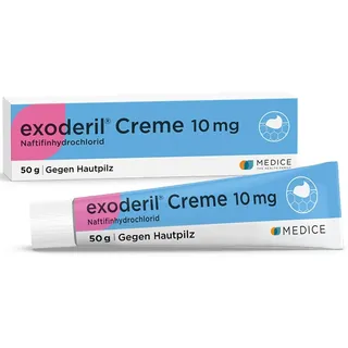 exoderil Creme 50 g die Rettung bei Pilzinfektionen der Haut - wirkt rasch & intensiv - ausgezeichnete Verträglichkeit