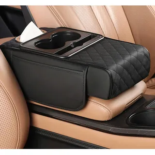 WCXCS Armlehnen Polster Auto für BMW 3er Touring Wagon M3 318i 318d 320i 320d 320e, Armlehnenschoner Mittelkonsole Leder Armlehnenkissen Autozubehör,A