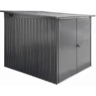 Floraworld Fahrradgarage für 3 Fahrräder anthrazit 164 x 204 x 145/163 cm