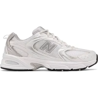 NB White/Silver Metallic 45