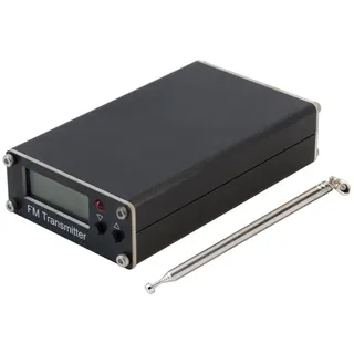 Jectse 0,5 W FM-Transmitter, Digitalanzeige, Stereo-FM-Radiosender, 76–108 MHz, Einstellbare Frequenz mit 320 Wählbaren Frequenzen, für Telefon, PC, MP3 (Black)