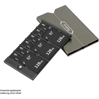 2832B Speicherkartenetui aus Aluminium für 3 SD- und 6 microSD-Karten