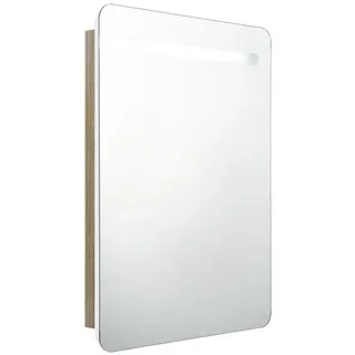 vidaXL LED-Bad-Spiegelschrank 60 cm weiß