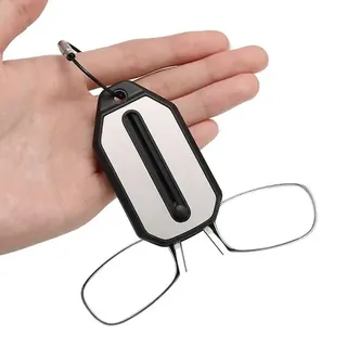 Komfortable Mini-nasenclip-lesebrille Mit Schlüsselanhänger Und Etui Von Thinoptics Styl Styrk