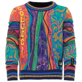 CARLO COLUCCI Rundhalspullover Cocis blau|rot 134/140