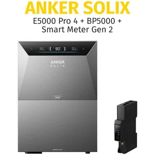 Anker SOLIX Solarbank 4 E5000 Pro inkl. BP5000 + Smart Meter Gen.2 10 kWh