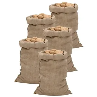 vidaXL Jutesäcke 5 Stk. 60x105 cm 100% Jute 340 g/m2