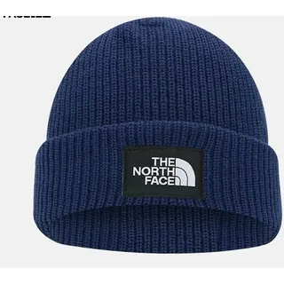 TNF The North Face Logo Box Beanie schwarz - blau