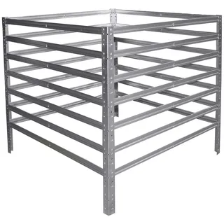 shelfplaza HOME 100x120x120 cm Komposter in verzinkt mit 1440 Liter Volumen