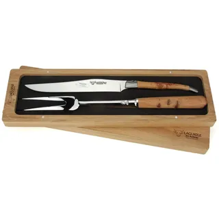 Laguiole en Aubrac Tranchierbesteck mit Griffschalen aus Wacholder - Vorlegebesteck Frankreich