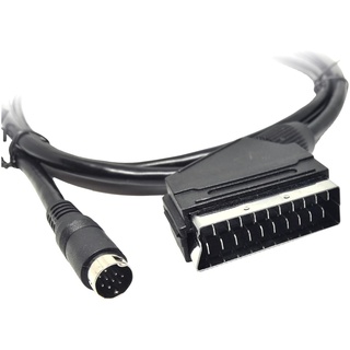 Xoro AV3 - Audio/Video Adapterkabel u.a. für XORO HRT 8772/8780 Modelle, SCART Adapter / Anschluss für den XORO Receiver, 1,5 Meter Länge, ACC400513, schwarz