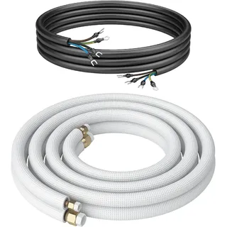 Kältebringer Kältemittelleitung 1/4 Zoll + 3/8 Zoll Montage-Set für Split-Klimaanlage 1-15m