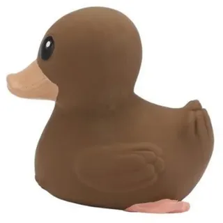 HEVEA Kawan Mini Gummiente – Badespielzeug für Babys aus 100 % Naturkautschuk – Perfekt zum Spielen, Zahnen und Baden – Badespielzeug ohne Schadstoffe – Chokolade