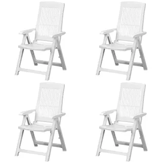 61 x 60 x 109 cm weiß 4er Set