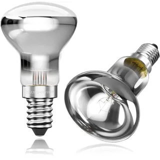 Lamptobe 25W E14 R39 Lava Birne Lavalampe Glühbirne Reflektorlampe Dimmbar Warmweiß 2400K-2600K Schraube Lavalampen Strahler 240V Kleine Edison Schraube SES 360° Abstrahlwinkel (2er Stück)
