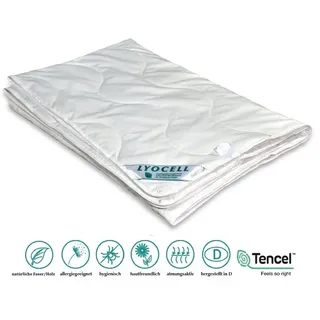 Bach's Betten Welt Lyocell Tencel 4 Jahreszeitendecke Duetto 100% Natur Oeko-Tex Neuheit (155x220 cm)