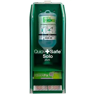 PLUM SAFETY APS Augenspülstation QuickSafe Solo 0,5l+Pflasterrefill B140mm