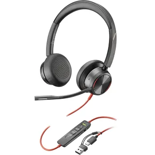 Poly Blackwire 8225 USB-C Stereo-Headset - USB-C/A-Adapter, ANC