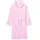 Fleece-Bademantel uni rosa 158/164