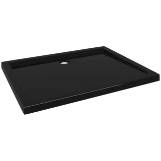 vidaXL Duschtasse ABS Rechteckig Schwarz 80x100 cm