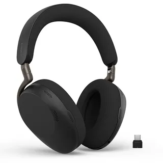 JABRA Evolve3 85 UC Schwarz Kabelloses Bluetooth-Headset inkl. USB-C Dongle, ANC (Aktive Geräuchunterdrückung)