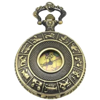 Lancardo Taschenuhr Herren Damen Metall Australien Halskette Sternzeichen