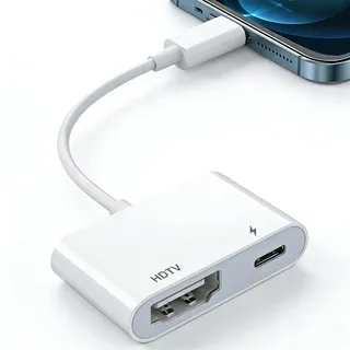 Lightning auf HDMI Adapter [Apple MFi Zertifiziert], 1080P Digital AV Adapter für iPhone & iPad, Synchronisationsbildschirm zu TV/Monitor/Projektor