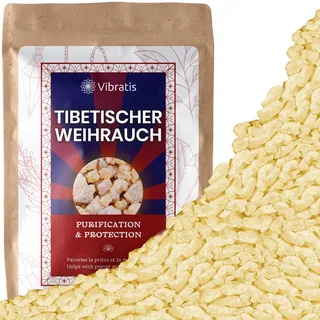 VIBRATIS Tibetischer Weihrauch – 250 g Premium Harz zum Räuchern – Natürliche Mischung für Meditation, Reinigung & spirituelle Harmonie