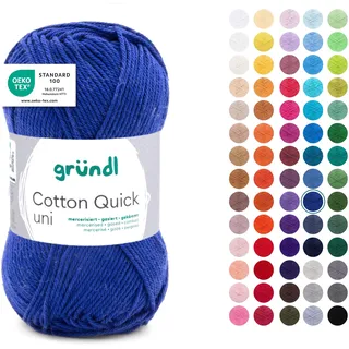 120 Häkelgarn Cotton Quick Blau 50 g