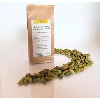 Kardamom ganz mit Schale (Kapseln) 50g im Papier-Aromabeutel