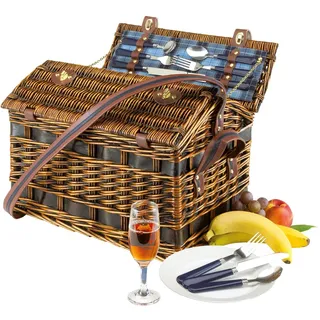 Weiden-Picknickkorb SUMMERLOVE für 4 Personen