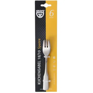 Gräwe Kuchengabeln 6 Stück, Serie SPATEN aus Edelstahl