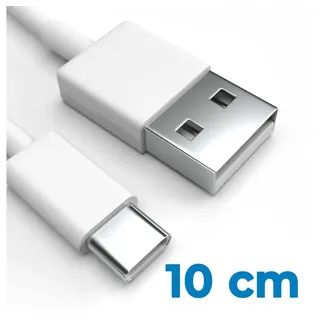 Justcom Sony Xperia XZ Premium USB-Kabel, USB-C, USB-A (10 cm), Schnellladekabel, Datenkabel, Handy, Tablet weiß