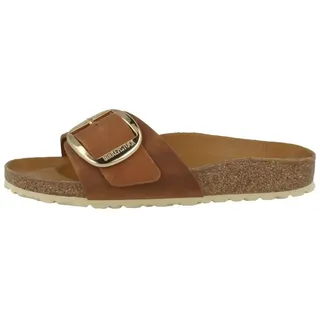 Birkenstock Madrid Big Buckle Nubukleder geölt schmal cognac 40