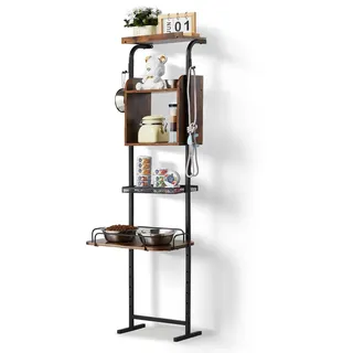 Vevor Futterstation 500 x 198 x 1450 mm, erhöhte Hundenäpfe, erhöhter Ständer für Hundenapf, Fressnapf, Hundenapfständer, Napfhalter höhenverstellbar, Hundebar für große, mittelgroße & kleine Hunde