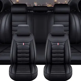 BUULOO Auto-Sitzbezug für VW ID.3 ID3 Pro/S/Pure/Pro Performance Id 32021 2022 2023 2024 2025, 5 Sitzplätze Set Sitzbezug Komplett-Set, wasserdichte Leder,A
