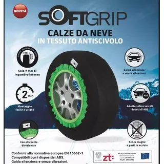 SCHNEEKETTEN SCHNEESOCKEN SOFTGRIP EN 142803 GRUPPE 3 215/35-18